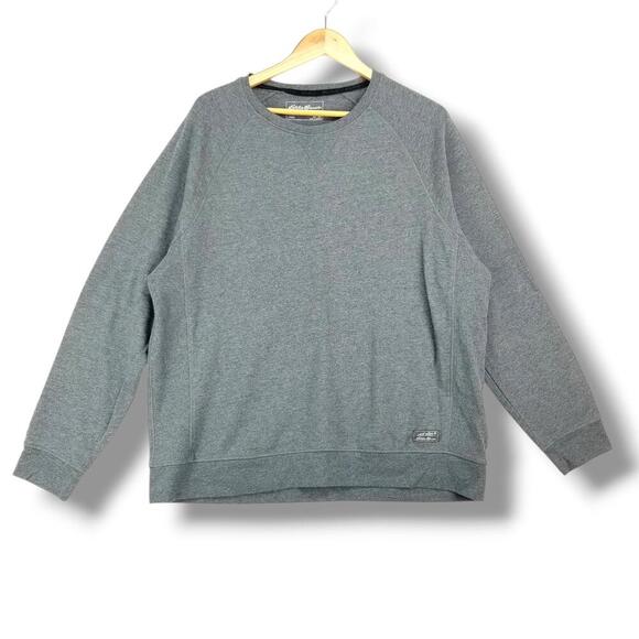 Eddie Bauer Pullover Shirt XXL Gray Long Sleeve Lounge Wear Layering - Picture 1 of 9